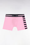 Set of two pink and navy striped stretch cotton jersey boxer shorts