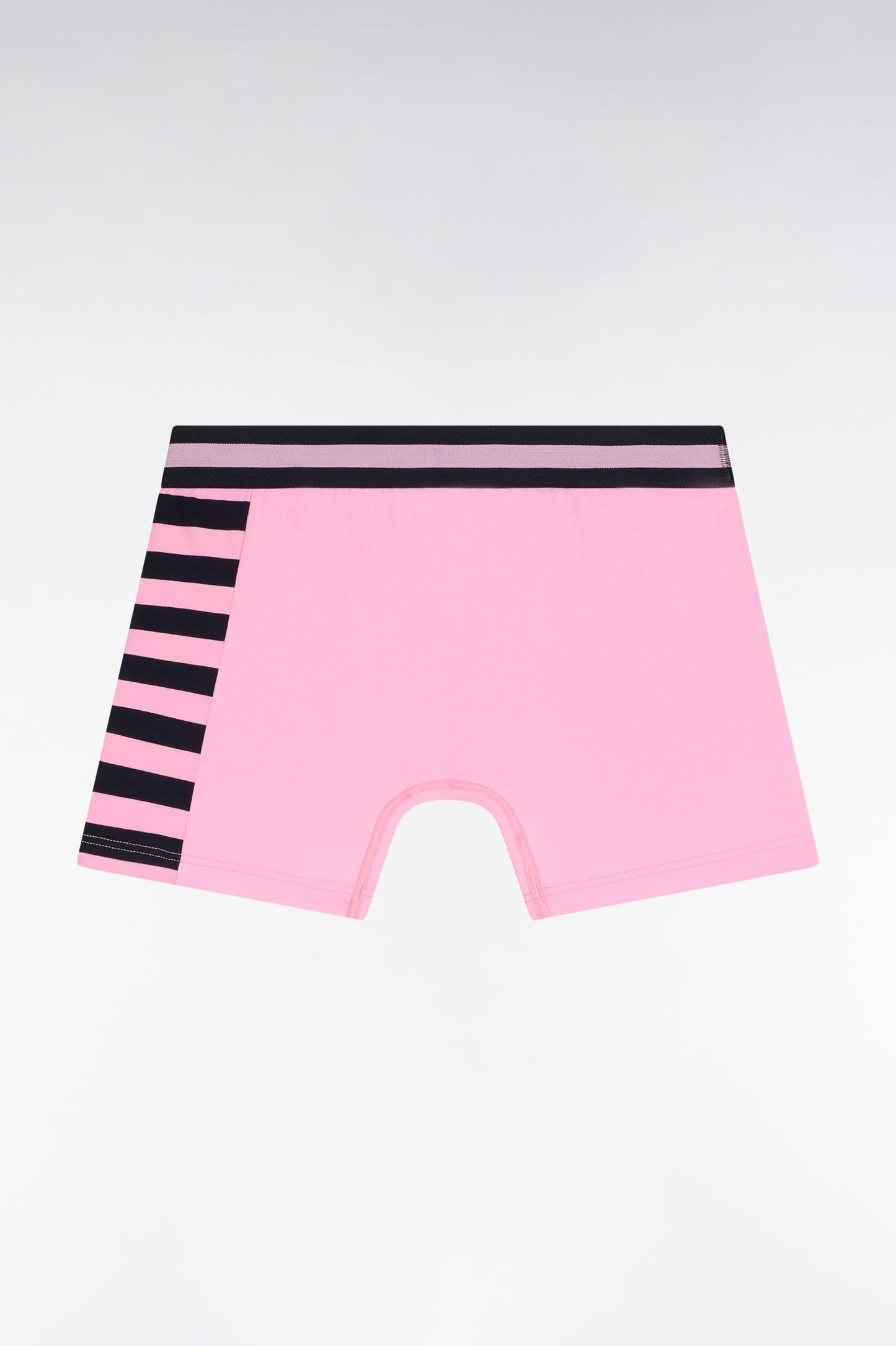 Lot de deux boxers en jersey de coton stretch à rayures rose et marine