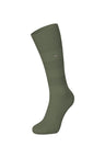 Paire de chaussettes rayées en coton mélangé kaki