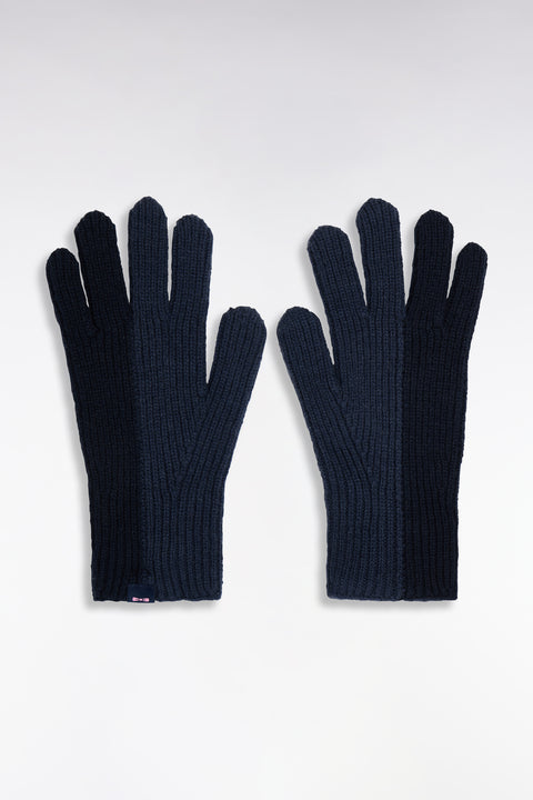 Navy wool gloves - Image 1