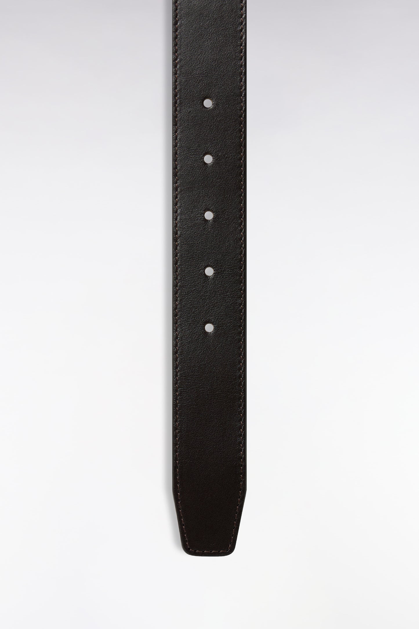 Ceinture en cuir lisse marron