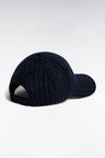 Navy striped woolen cloth cap