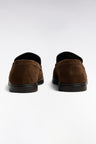 Mocassins en cuir suédé marron