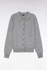 Cardigan en laine vierge et cachemire gris