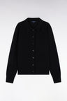Cardigan en laine vierge et cachemire noir