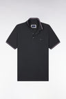 Polo manches courtes en piqué coton kaki coupe droite