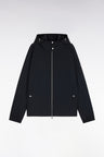 Black nylon down jacket