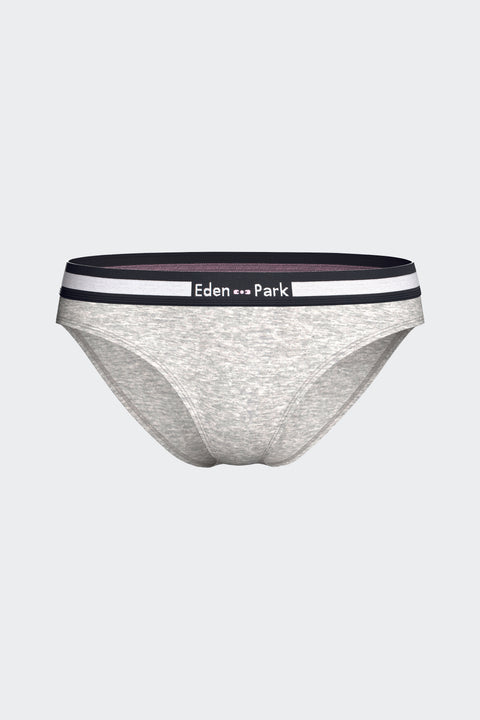 Culotte unie en coton stretch gris - Image 1