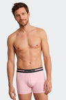 Lot de 2 boxers en jersey de coton stretch marine et rose