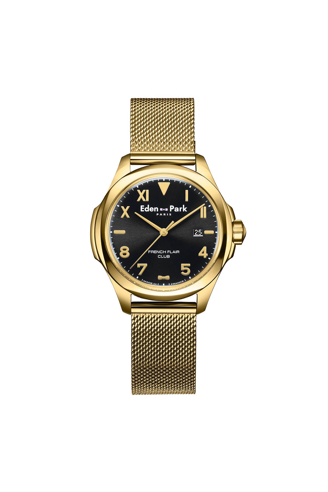 Quartz watch black and gold