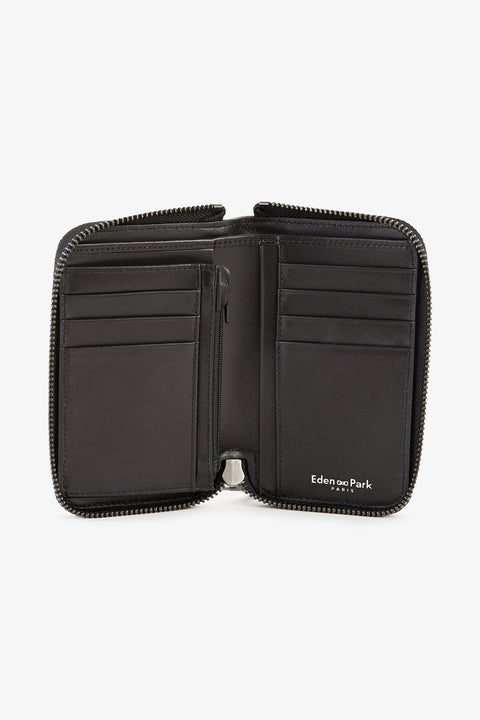 Portefeuille noir en cuir - Image 2