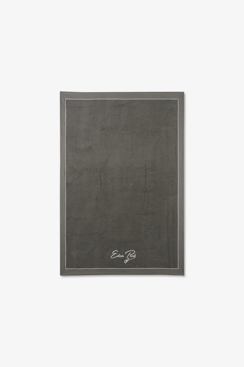 Large bath towel with grey embroidery - Image 1