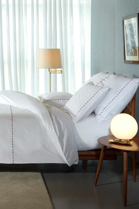 Comforter cover white, navy and pink - Décrochons la lune - Image 1