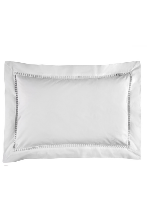 2 taies d'oreiller rectangulaires blancs - Dentelle et crampon - Image 2