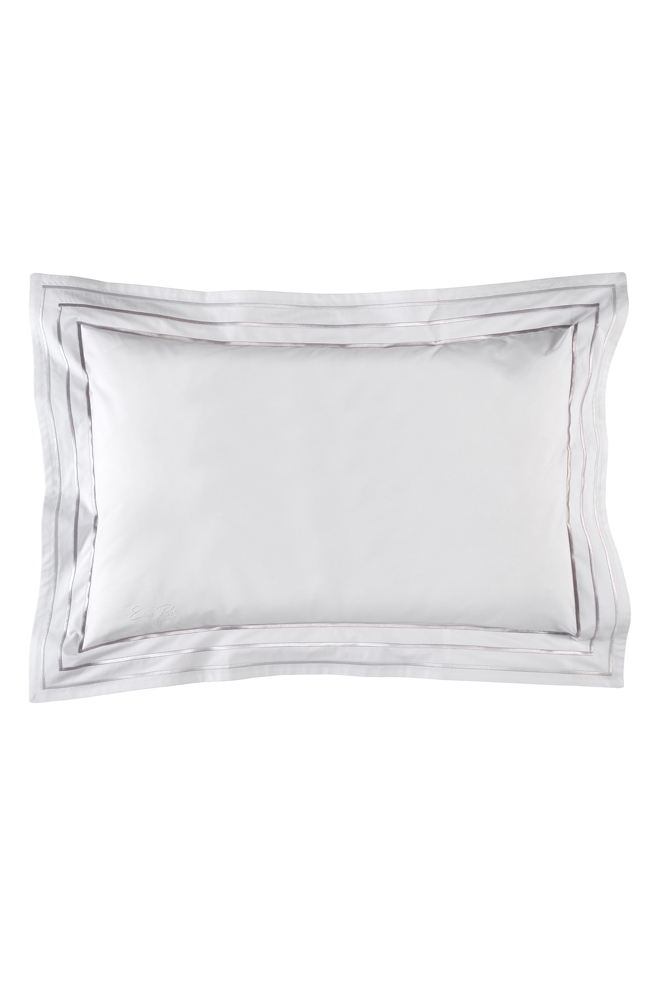 2 rectangular pillowcases white and silver - Avec toi et les bleus