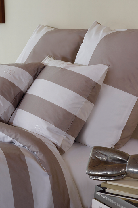 2 taies d'oreiller rectangulaires à rayures gris - A la recherche du Ballon perdu - Image 1