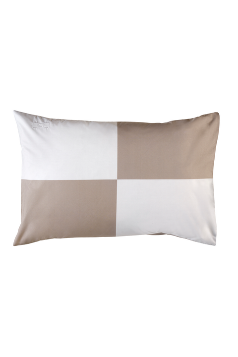 2 rectangular cut and sewn beige pillowcases - Beau plongeon - Image 2