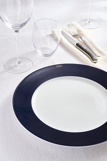 Lot De 6 Grandes Assiettes Porcelaine 20,3 Cm Bleues Vintage - Selamica Pour Salade, Steak, Crêpes