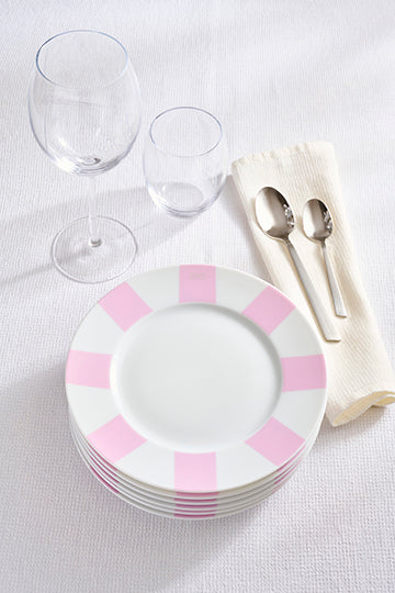 Set of 6 navy deep dessert plates in Limoges porcelain - Image 2