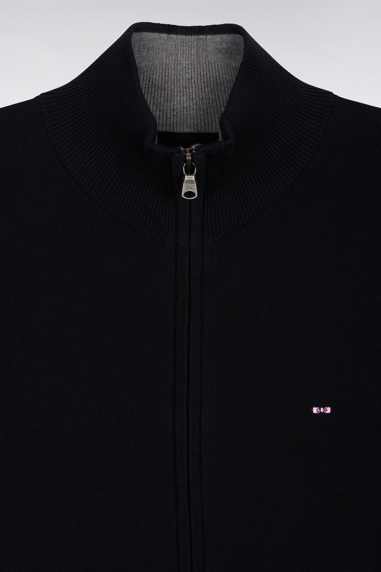 Cardigan noir zippé en coton
