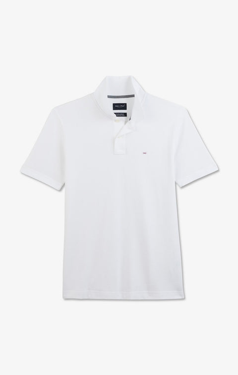 Polo blanc en coton pima stretch - Image 2