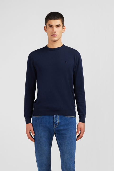 Crew navy blue cotton jumper - Image 1