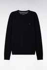 Crew black cotton jumper