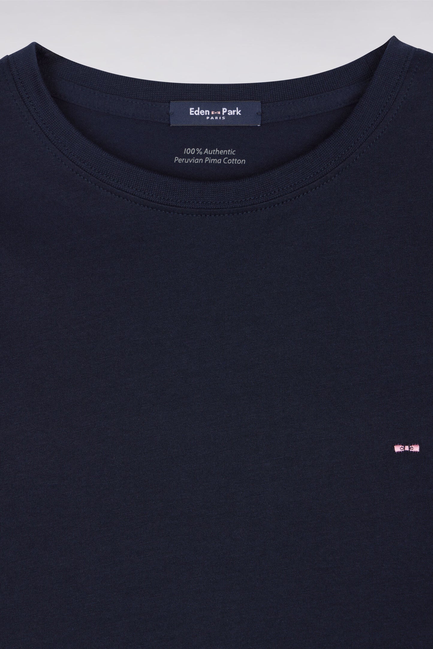 T-shirt bleu marine col rond à manches longues