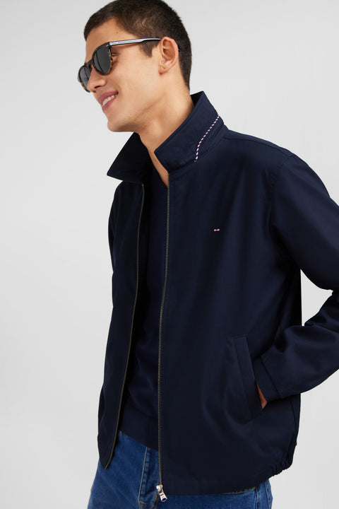 Dark blue jacket in cotton gabardine - Image 3