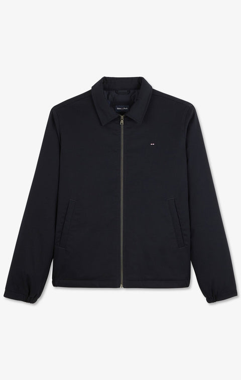 Dark blue jacket in cotton gabardine - Image 2