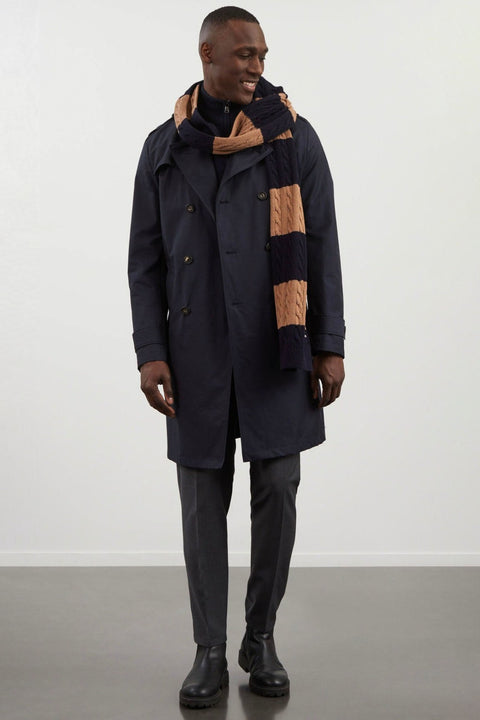 Trench coat déperlant bleu marine - Image 1