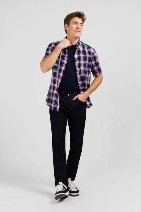 Jean bleu marine en coton extensible - Image 1