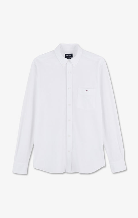 Chemise en coton pinpoint blanc - Image 2