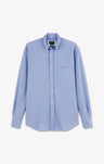 Chemise slim en coton pinpoint bleu