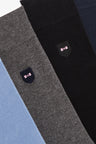Set of four pairs of plain socks
