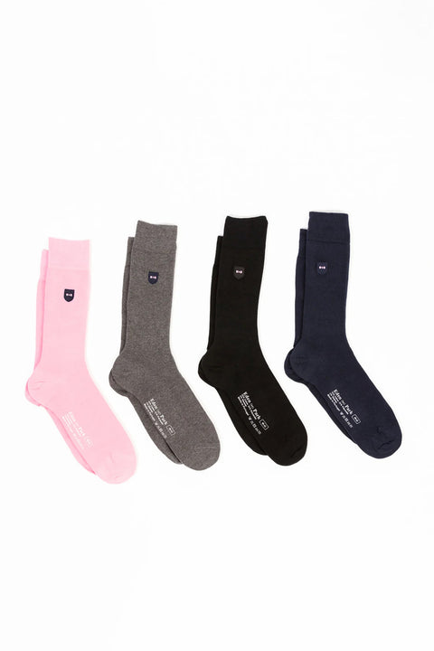 Set of four pairs of plain socks - Image 1