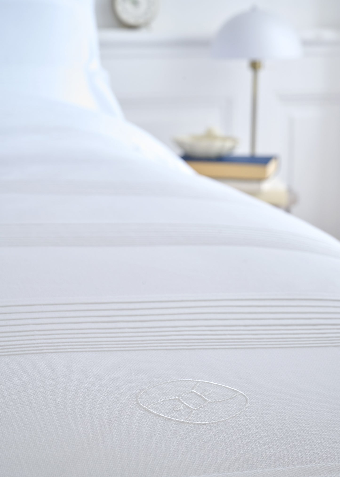 White cotton percale comforter cover