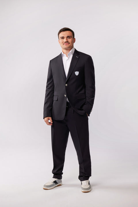 Blazer en laine bleu marine Eden Park x Racing 92 - Image 1