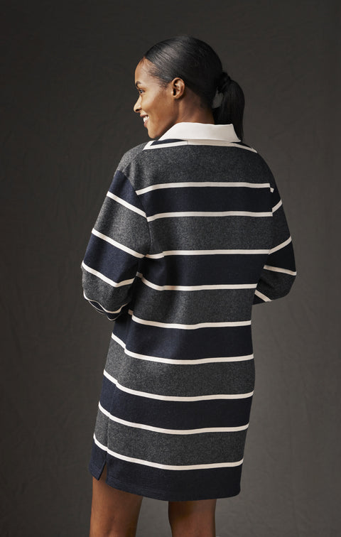 Robe maillot en laine mélangée rayée upcyclée Pap'Atelier - Image 3