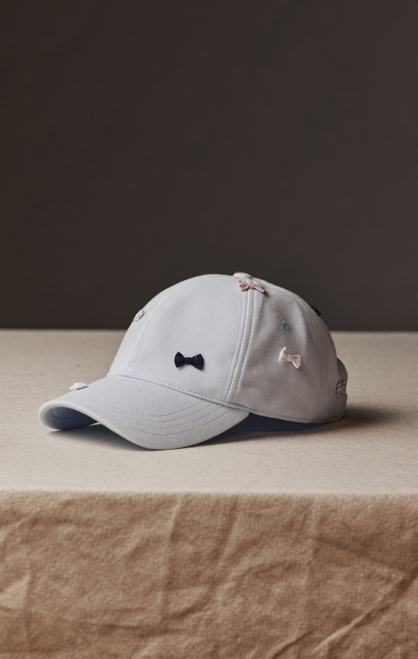 Pap'Atelier blue cap with mini bow ties