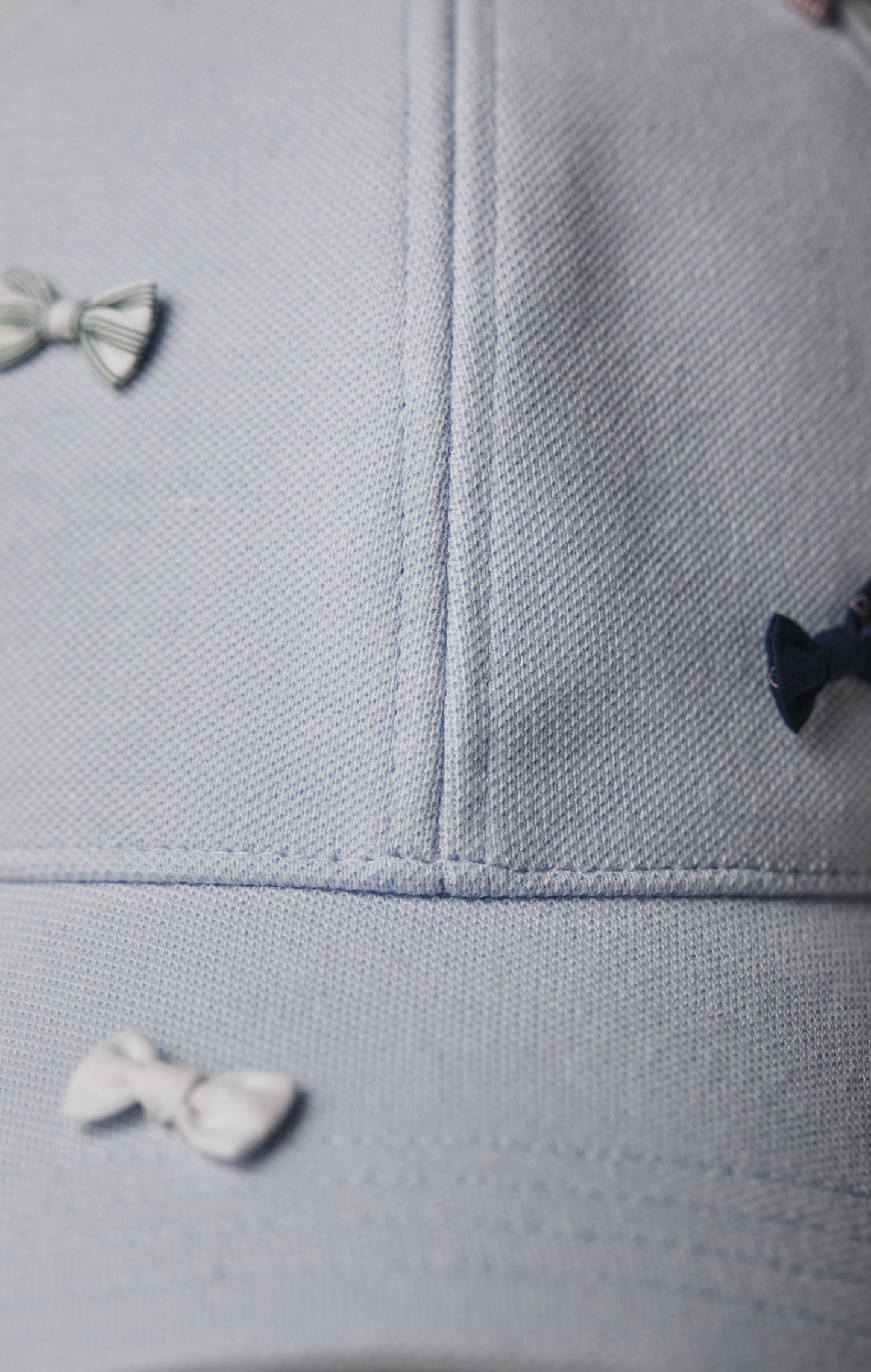 Pap'Atelier blue cap with mini bow ties