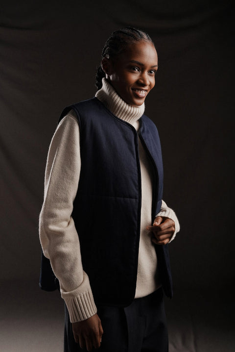 Gilet sans manches coupé-cousu PAP'Atelier réversible - Image 2