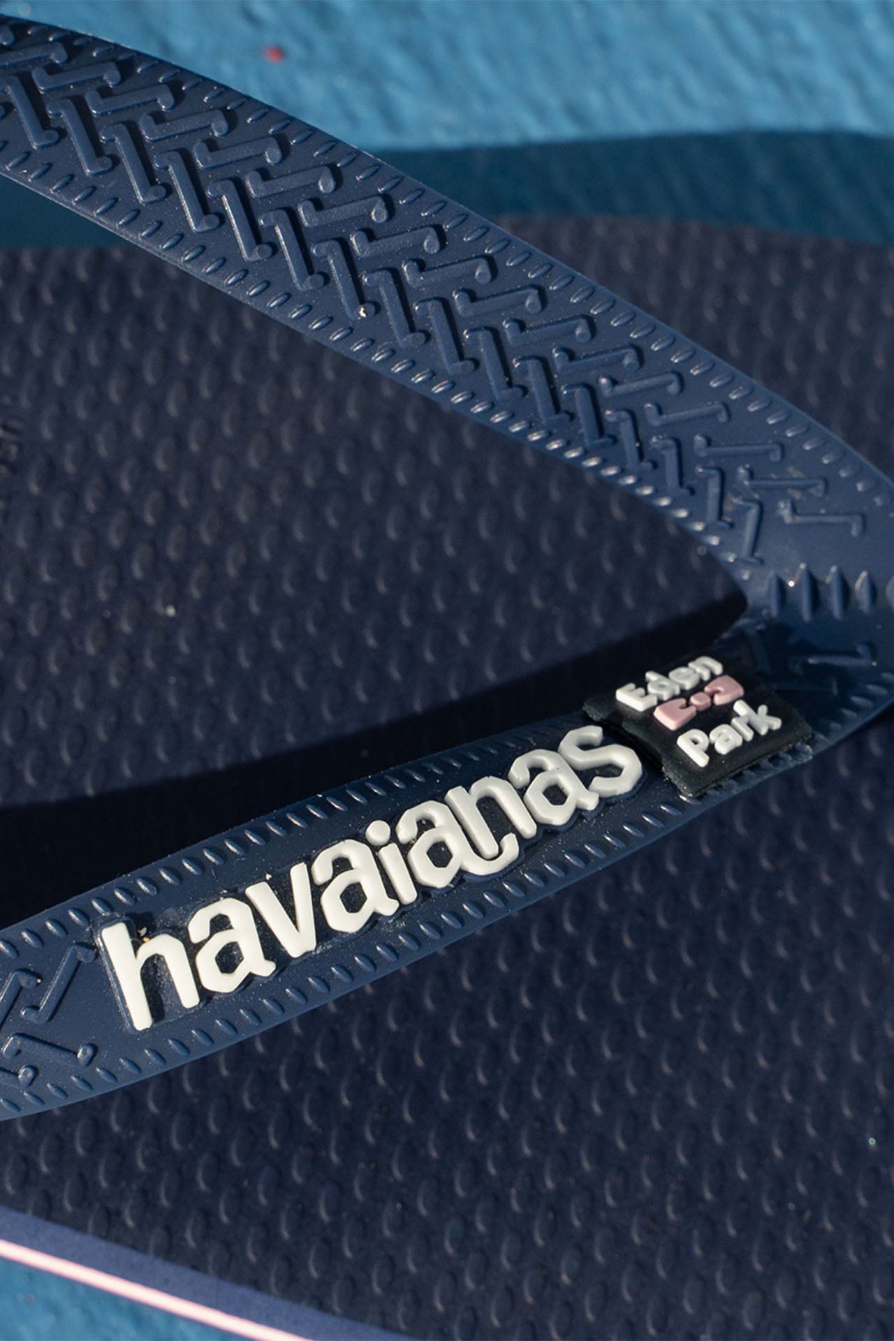 Navy flip flops