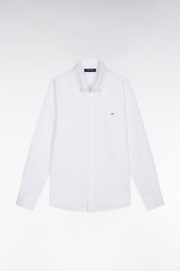 Chemise en piqué coton blanche - Image 1
