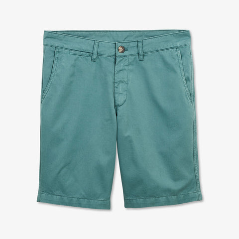 Plain green chino Bermuda shorts - Image 2