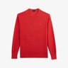 Orange cable knit jumper with crew neck