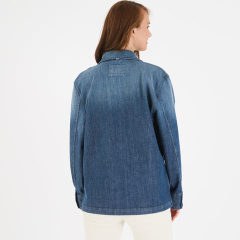 Surchemise bleu en coton - Image 3