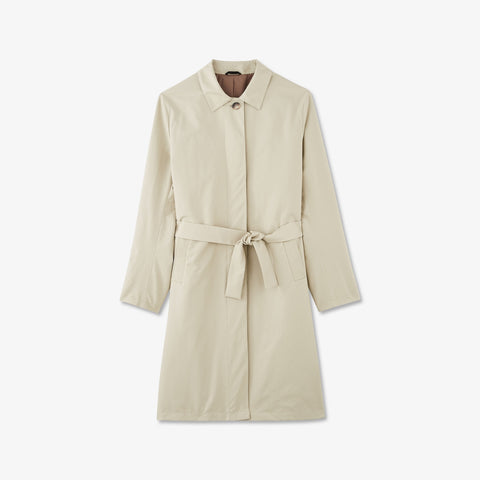 Imperméable beige avec ceinture - Image 2