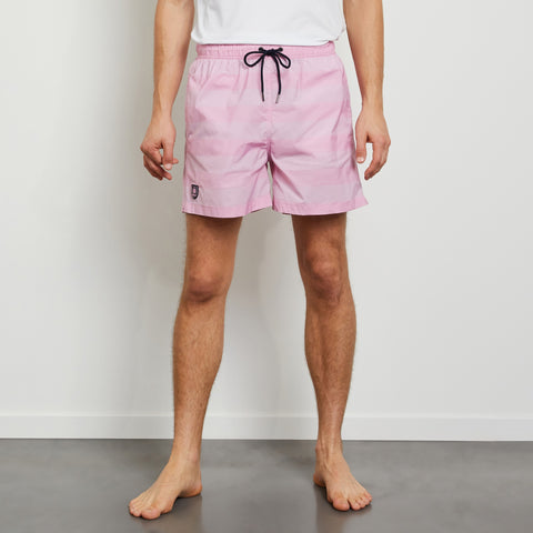 Short de bain à rayures rose - Image 1