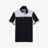 Polo color-block gris en coton piqué